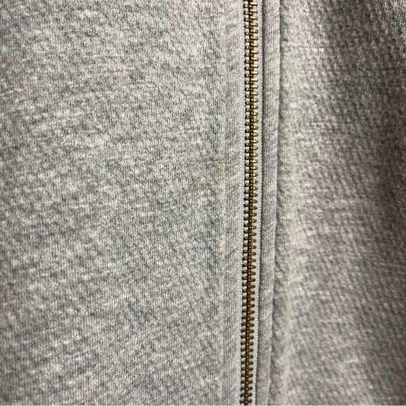 Eileen Fisher Organic Cotton Knit 2-way Zip Bomber Jacket in Gray, Size L - Picture 14 of 14